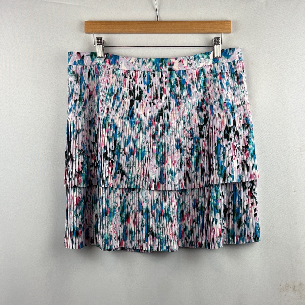 J. Crew Multicolor Pleated Mini Skirt